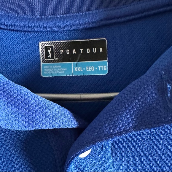 PGA Tour Branded Blue Golf Polo - Picture 4 of 5